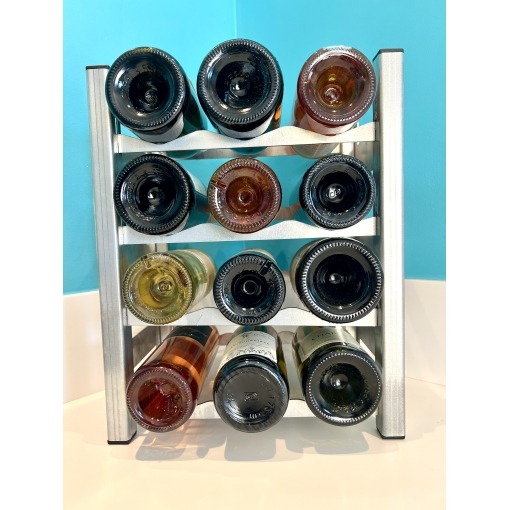 Casier à bouteilles 12 places acier galvanisé H 41 x L 32,5 Prof 22 cm – Image 6